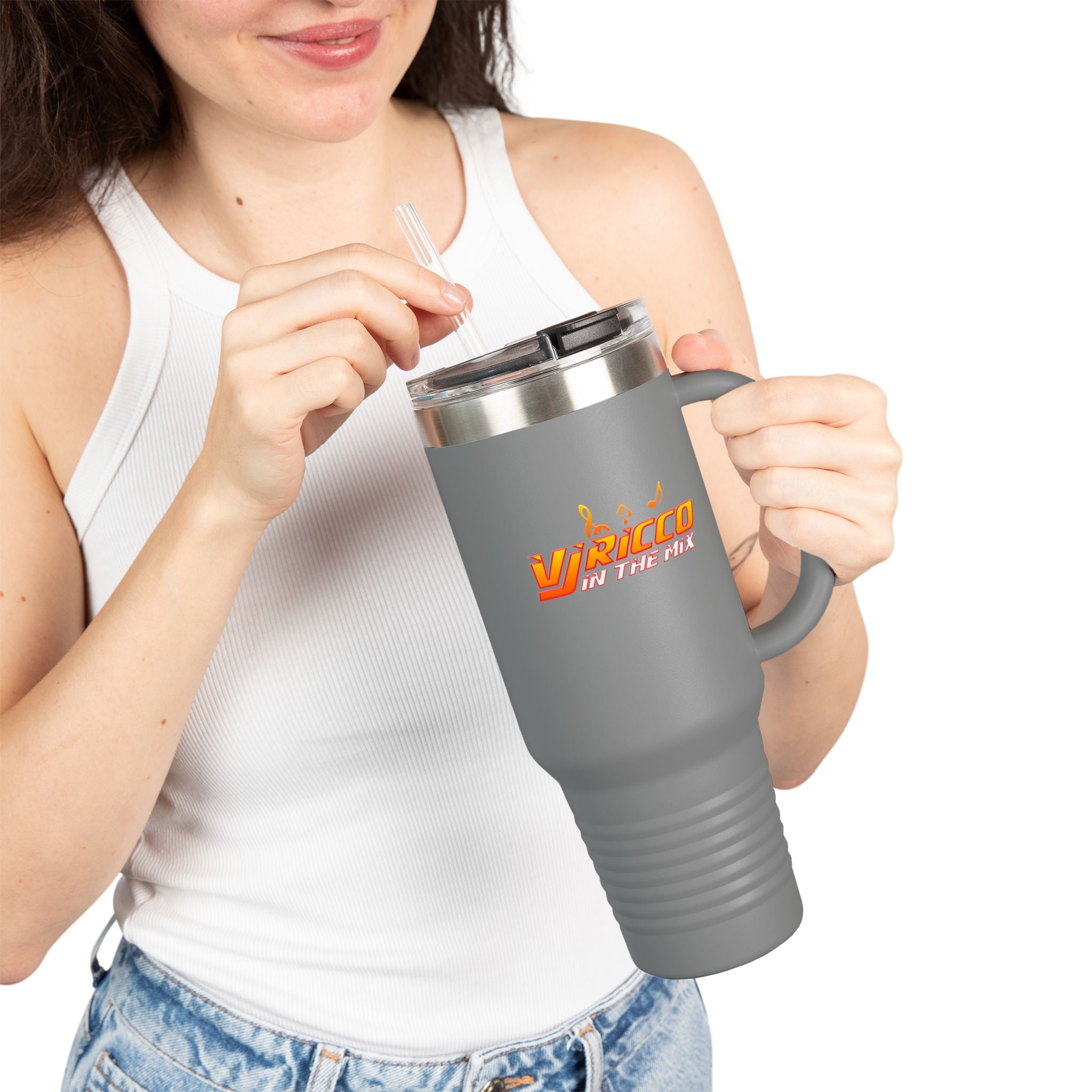 "VJ Ricco"🎤 Insulated Travel Mug - 40oz | Perfect for Music Lovers & On-the-Go Refreshments